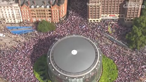 Aerial footage shows scale of 'unite the kingdom' rally