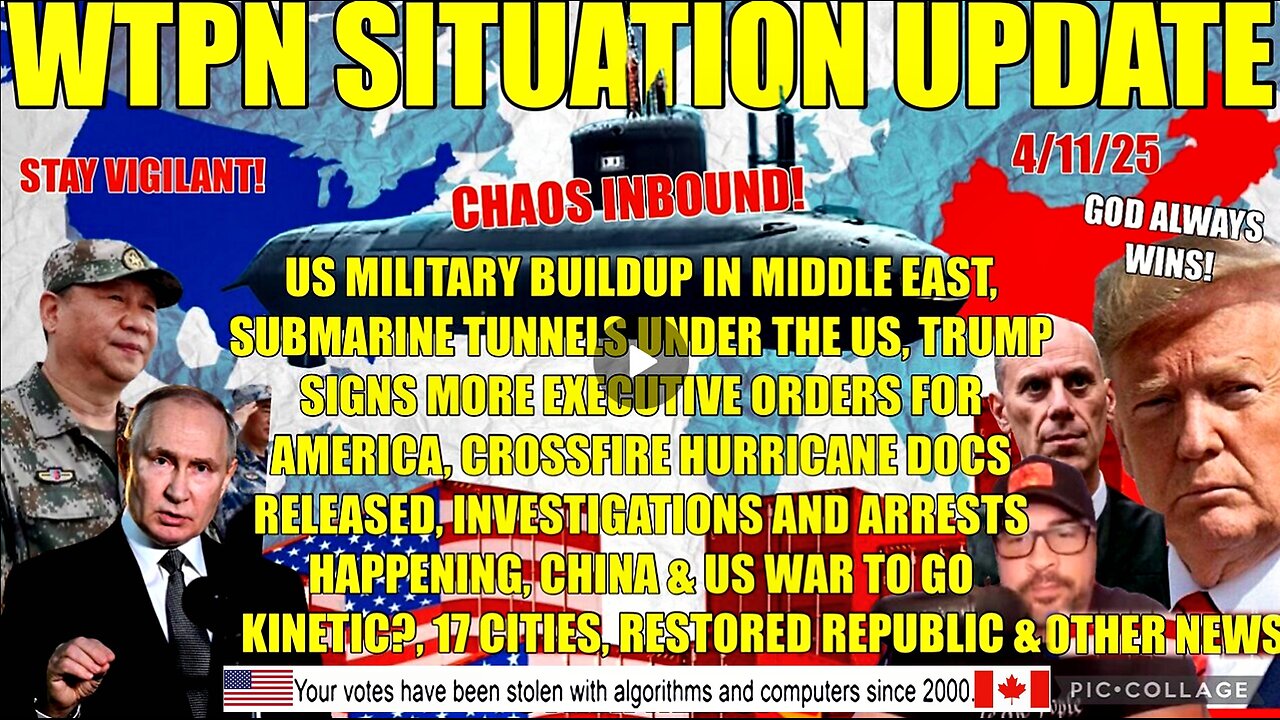 US/Iran war, China tariffs, more Trump EO’s, submarine tunnels under the US, chaos coming & more.