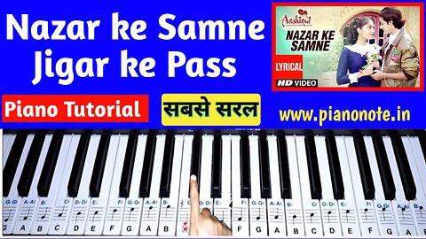 🎹 Nazar Ke Samne Piano Tutorial | Easy Piano Notes | Aashiqui | Beginner-Friendly