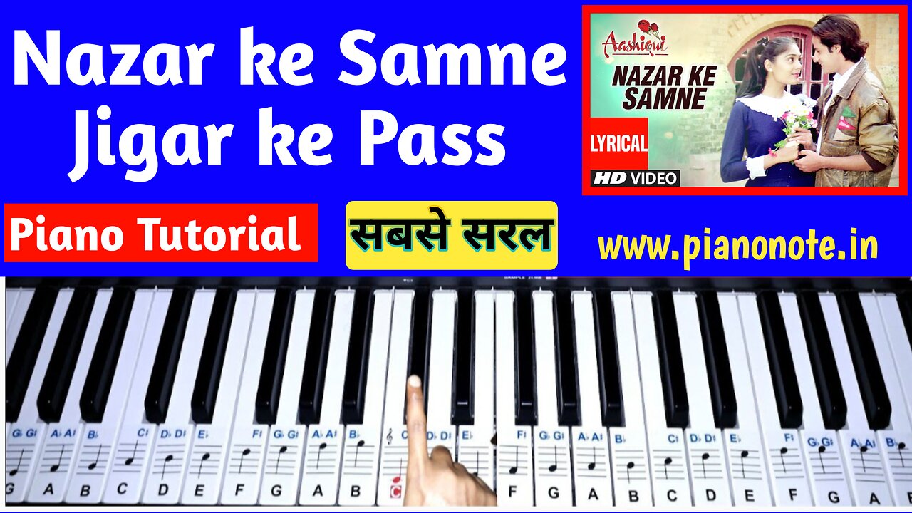 🎹 Nazar Ke Samne Piano Tutorial | Easy Piano Notes | Aashiqui | Beginner-Friendly