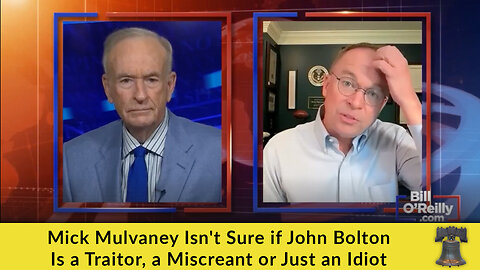 Mick Mulvaney Isn't Sure if John Bolton Is a Traitor, a Miscreant or Just an Idiot