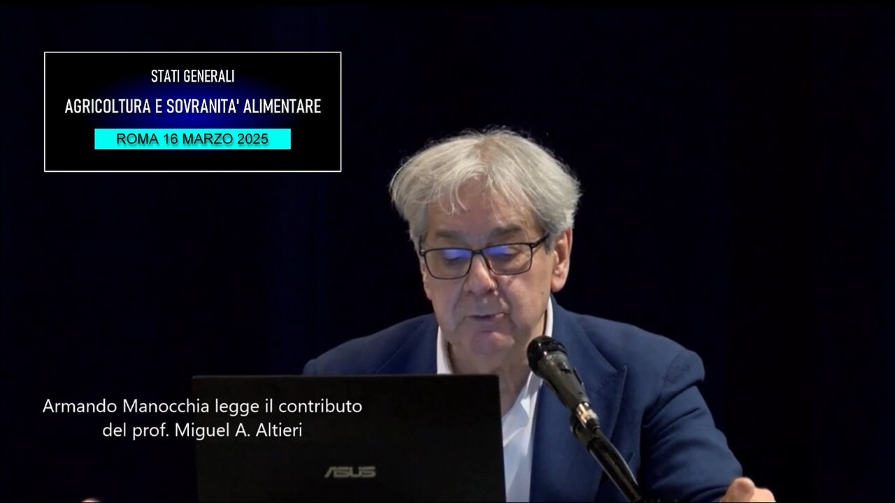 Conferenza Agricoltura e Sovranità alimentare: contributo del prof. Miguel A. Altieri