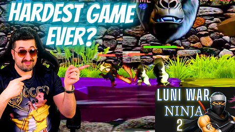 HARDEST GAME EVER? MoonchinPlayz Plays my Game LUNI WAR NINJA 2 REACTION