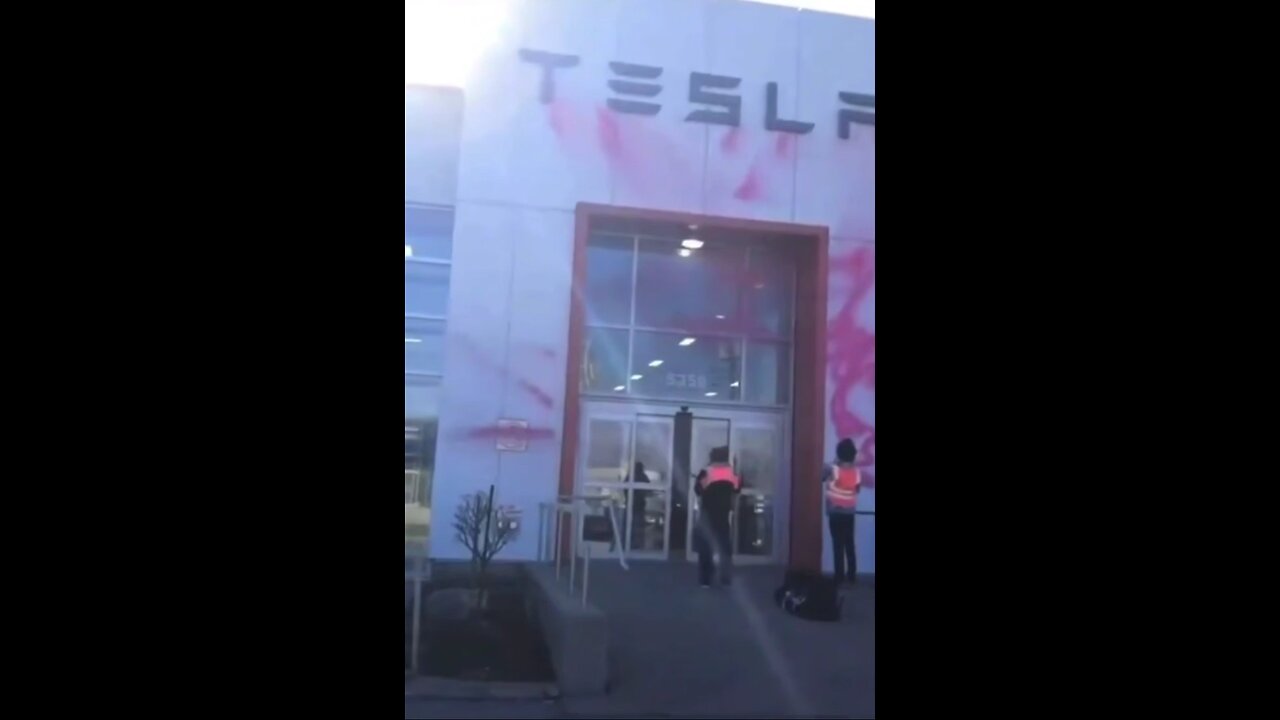 Another Tesla company vandalized this time in our 51st state Canada