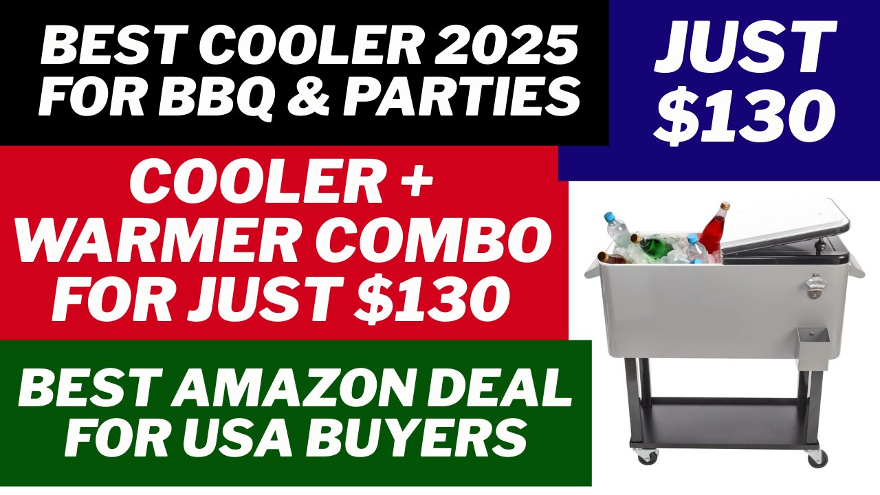$130 Amazon Cooler That Does It All! 80QT Iron Spray Cart Review