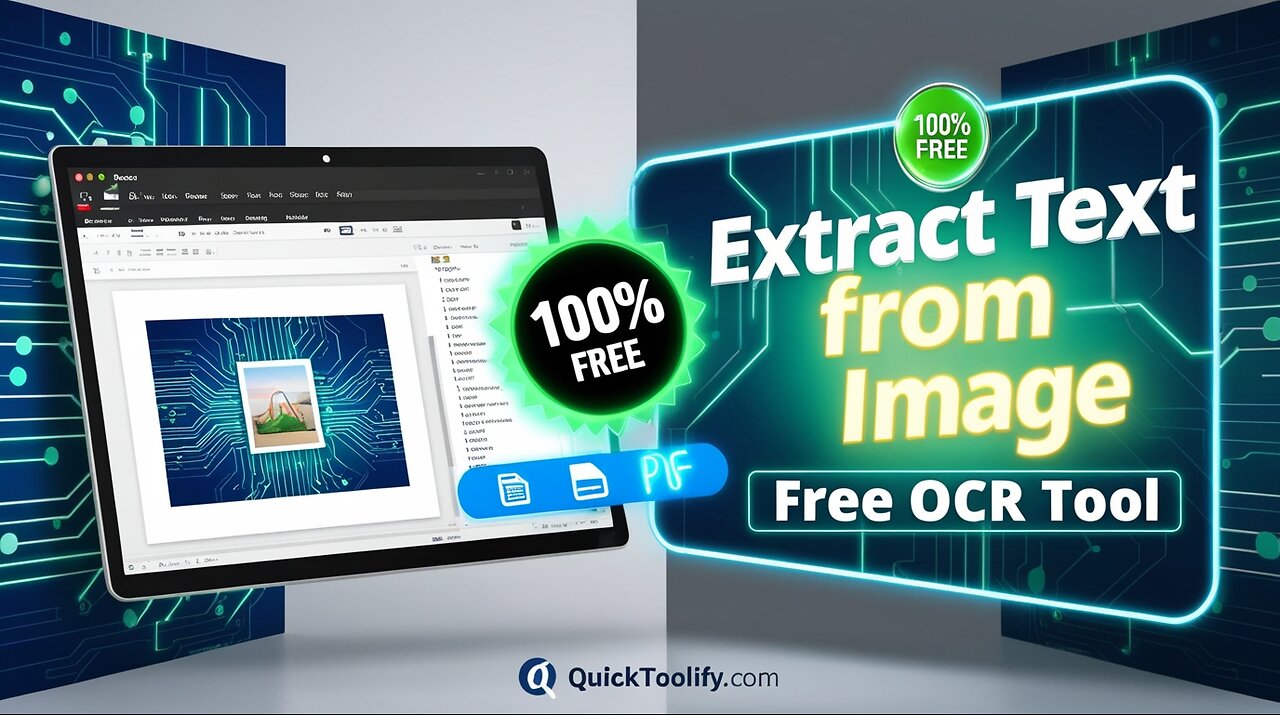 📸 Extract Text from Image in 1 Click – FREE OCR Tool! #OCRtool #quicktoolify #textfromimage
