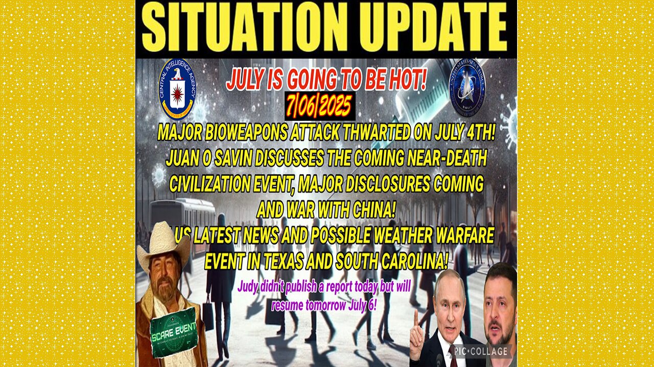 SITUATION UPDATE 7/6/25 - US Latest News And Possible Weather Warfare Event In Texas And South Carolina