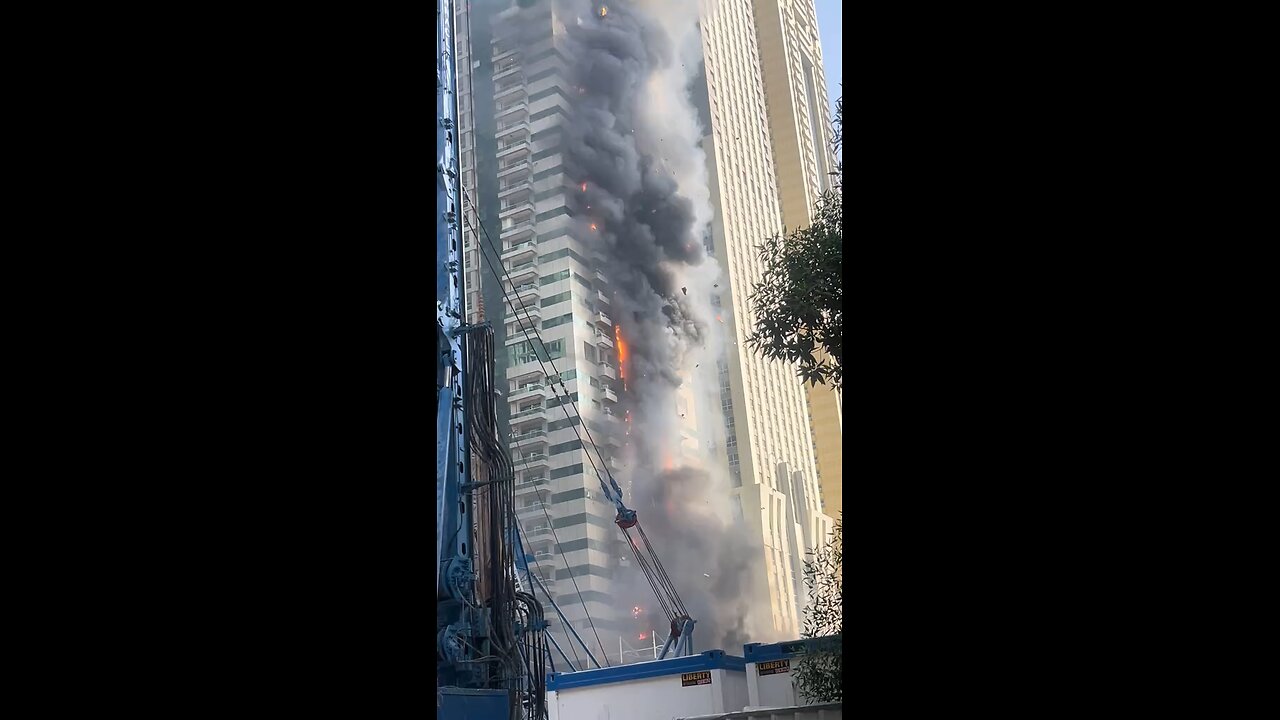 Flames catching UAE Tiger tower