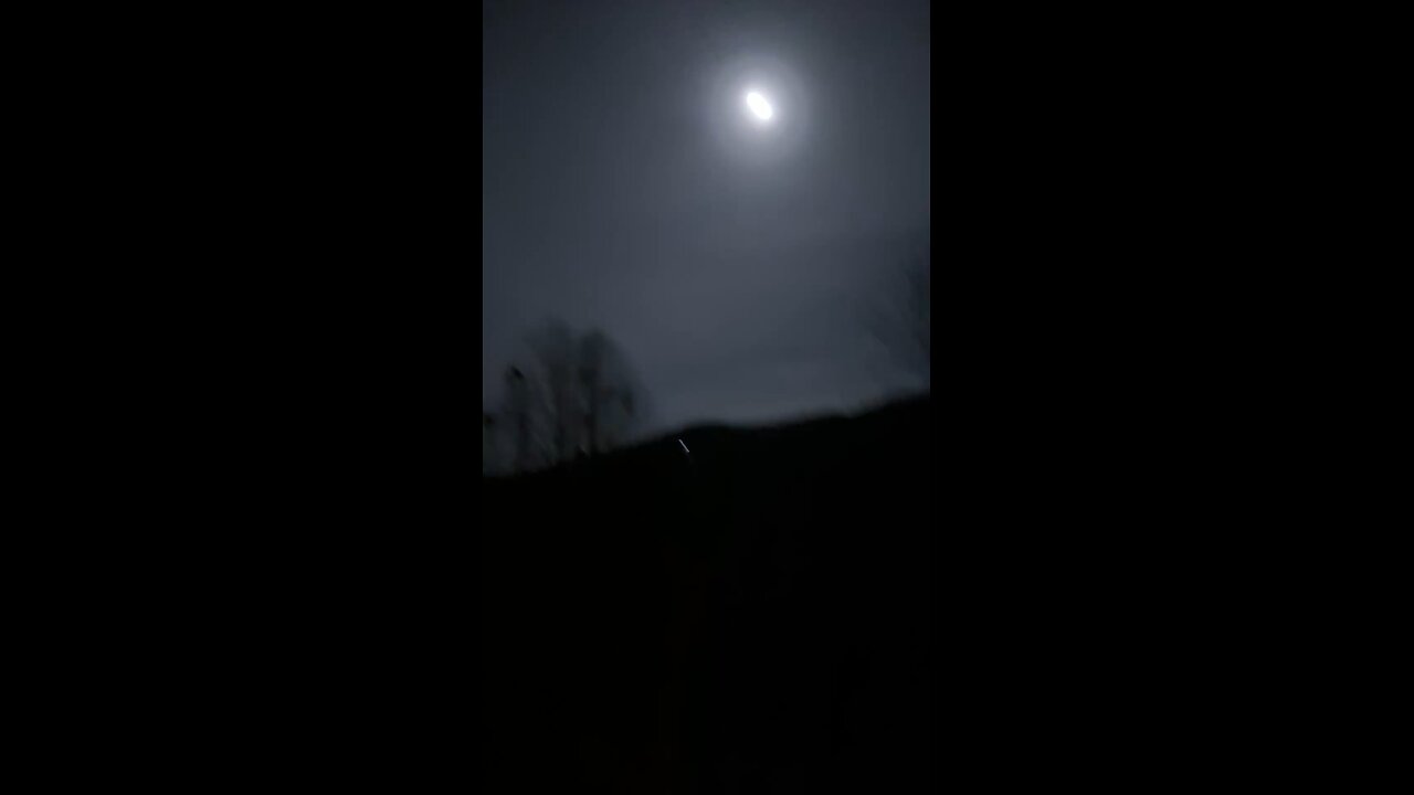 chopping wood during blood moon eclipse