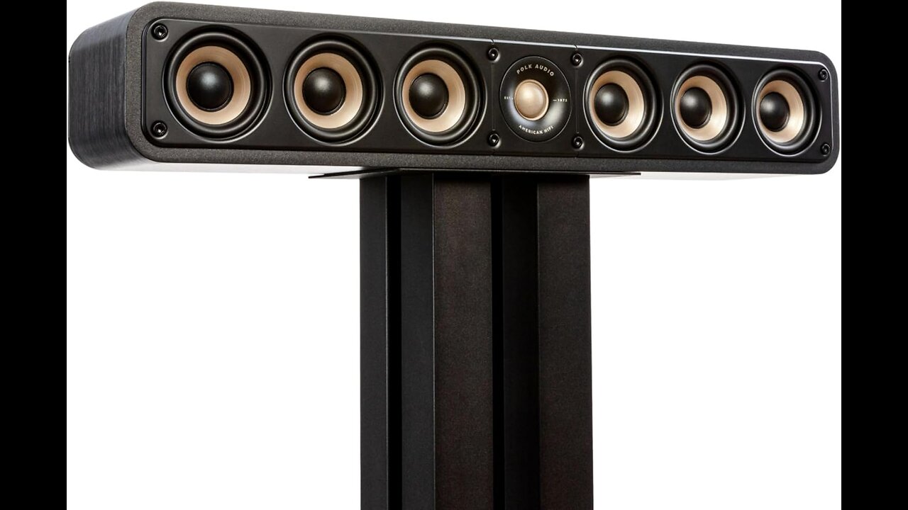 Polk Signature Elite ES35 Slim Center Channel Speaker - Hi-Res Audio Certified, Dolby Atmos