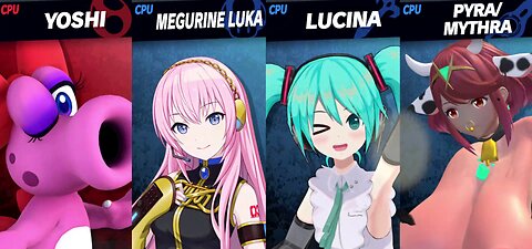 Birdo vs Luka & Miku & Cow&Cat Pyra/Mythra [MAKI Member Request NSFW Rumble Exclusive]