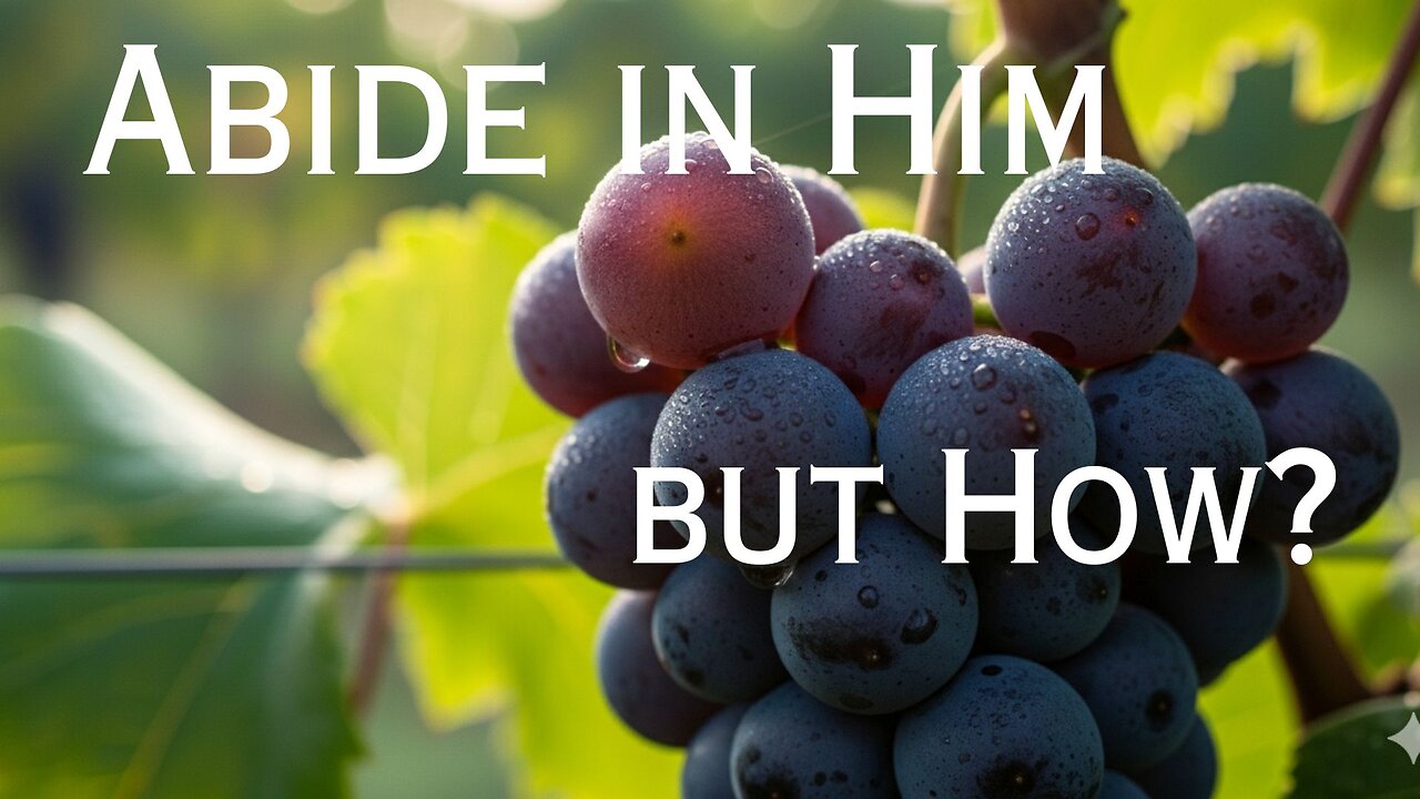 Abide in Him, but How? | Part One