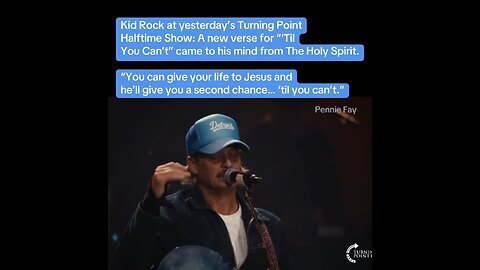Holy Ghost came to Kid Rock “Til You Can’t” @TPUSA