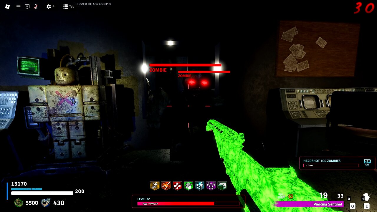 Playing Korrupt Zombies in Roblox (No Commentary).