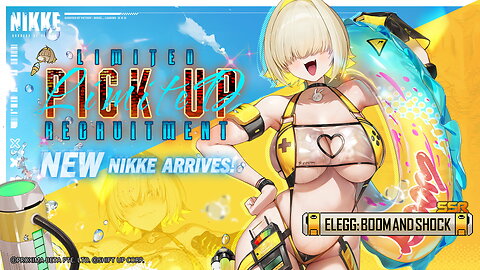 Goddess of Victory Nikke Game play Banner Elegg Boom and Shock