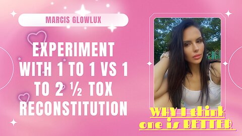 Experiment with ME the spread of TOX depending on reconstitution amount