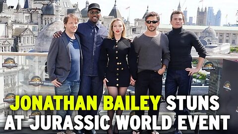 Jonathan Bailey & Scarlett Johansson Turn Heads at Jurassic World: Rebirth Photocall in London 