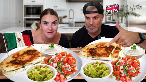 Brits Try Mexican Quesadilla for the first time! (This Shocked Us) !