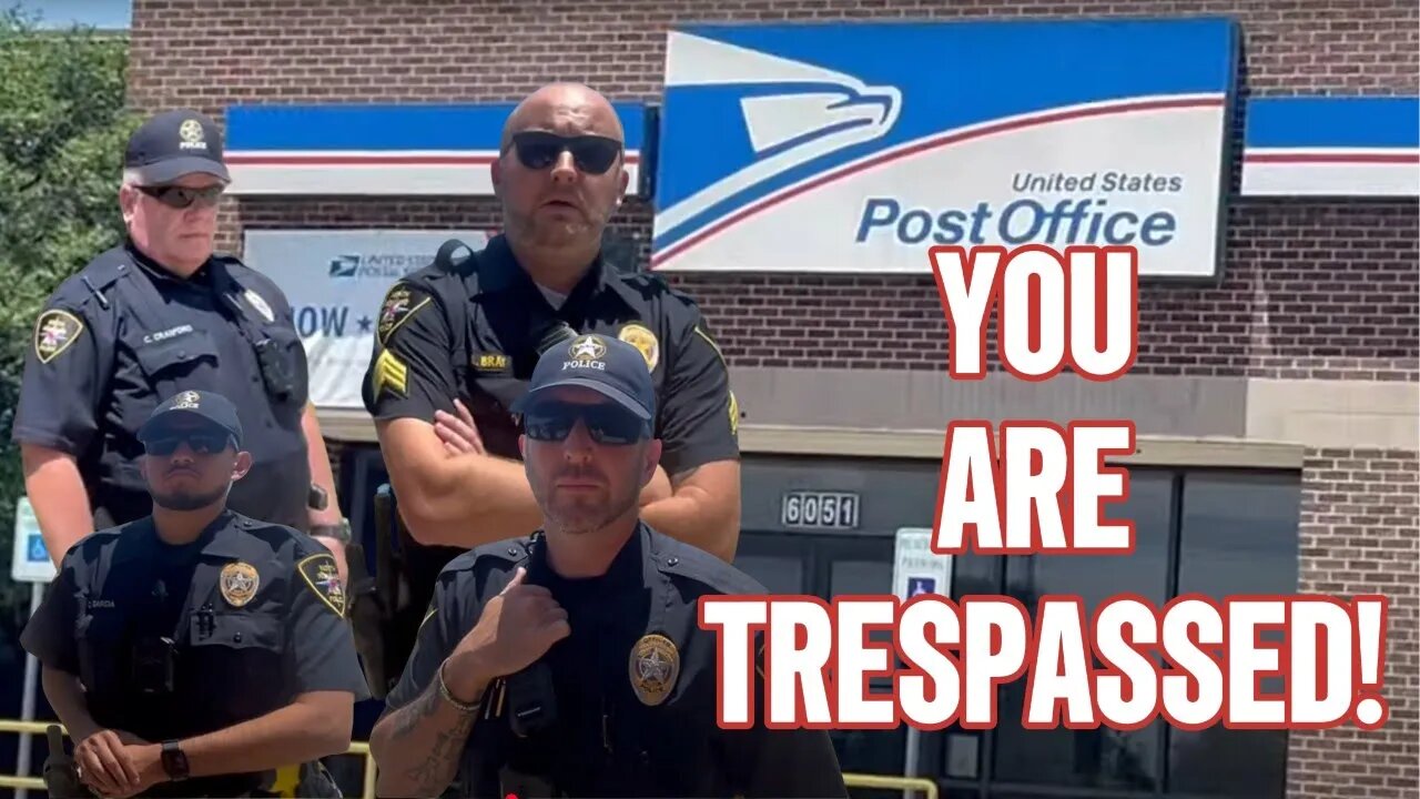 Trespassed from the Post Office! Supervisor shows up! See what HAPPENS Next! #rights #cops #police