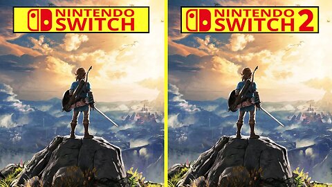 The Legend of Zelda: Breath of the Wild Nintendo Switch vs Switch 2 Graphics Comparison and FPS Test