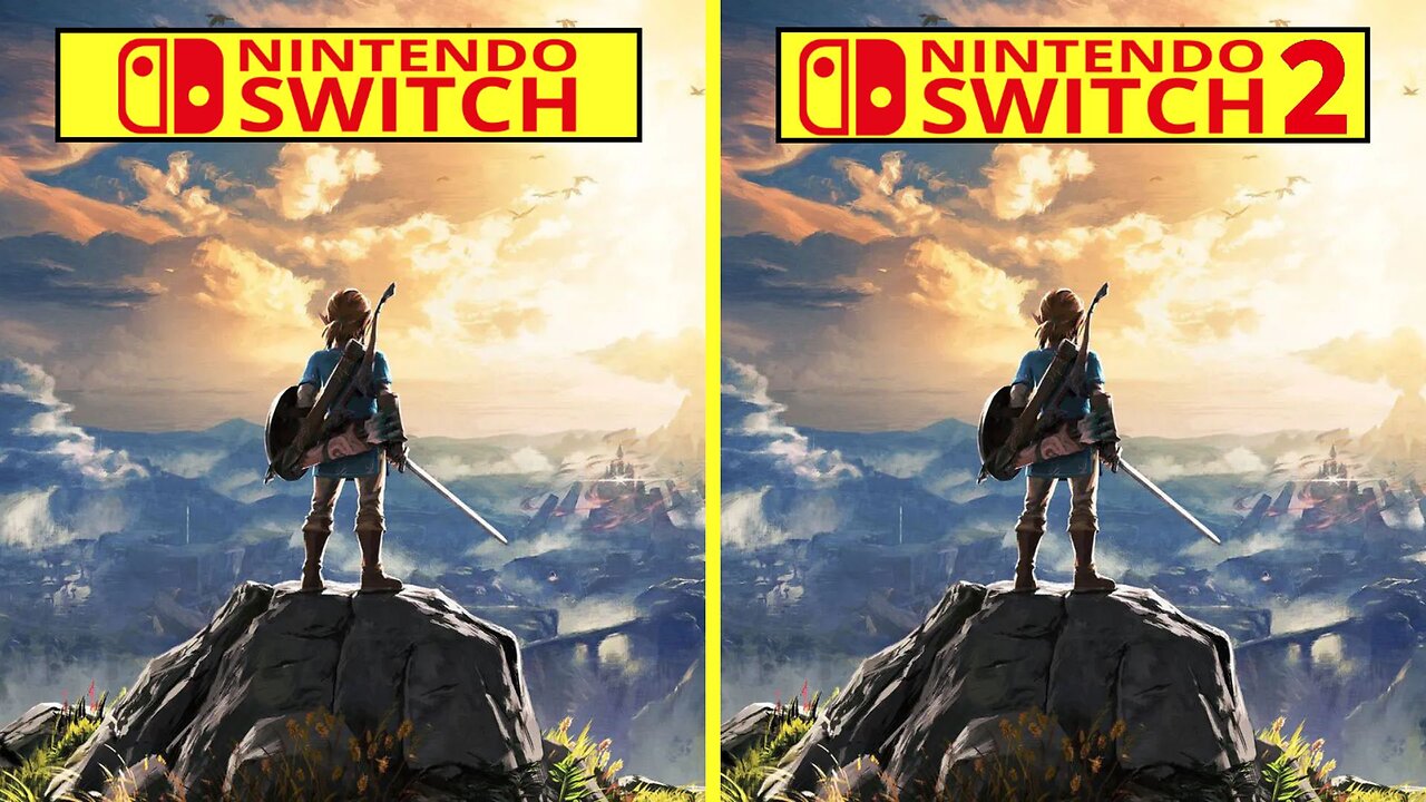 The Legend of Zelda: Breath of the Wild Nintendo Switch vs Switch 2 Graphics Comparison and FPS Test