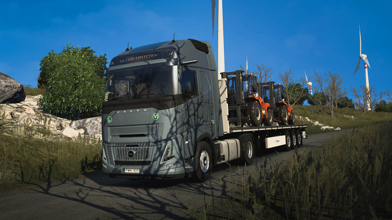 ETS2 | Volvo FH6 Aero 460 | Taranto IT to Naples IT | Rough Terrain Forklifts 12t
