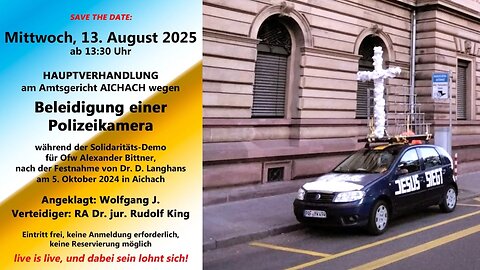 Telefonat mit Wolfgang J. 🎥 Darf man Polizeikameras „beleidigen“? ⚖️ | Verhandlung am 13.08.2025