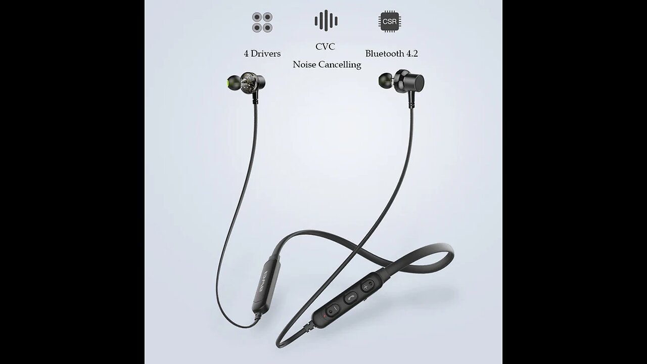 Fuel up Your Workouts with Dual-dynamic-and-balanced-armature-driver Bluetooth Sport Earphones