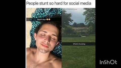 People stunt so hard for social media