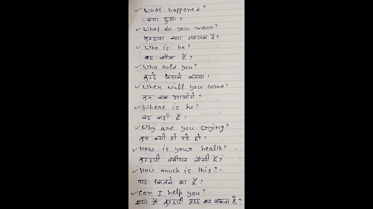 daily use English words # Manglagarg