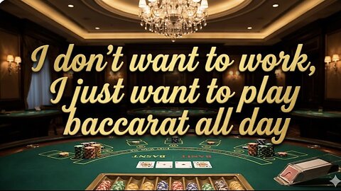 I don't want to work, I just want to play baccarat all day. Win at baccarat with more C2Bet4