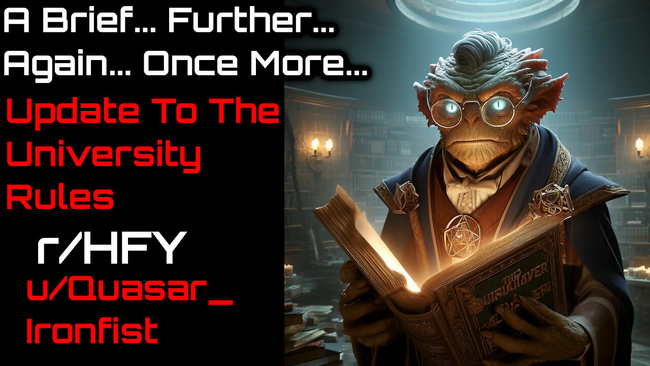A brief... further... again... update to the university rules (r/HFY Narration) by u/Quasar_Ironfist