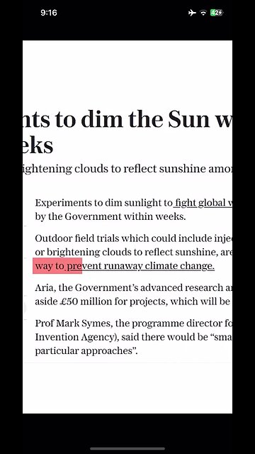 Blocking the Sun for £50 million pounds