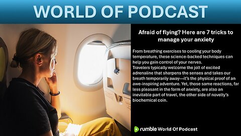 Afraid of flying? Here are 7 tricks to manage your anxiety.
