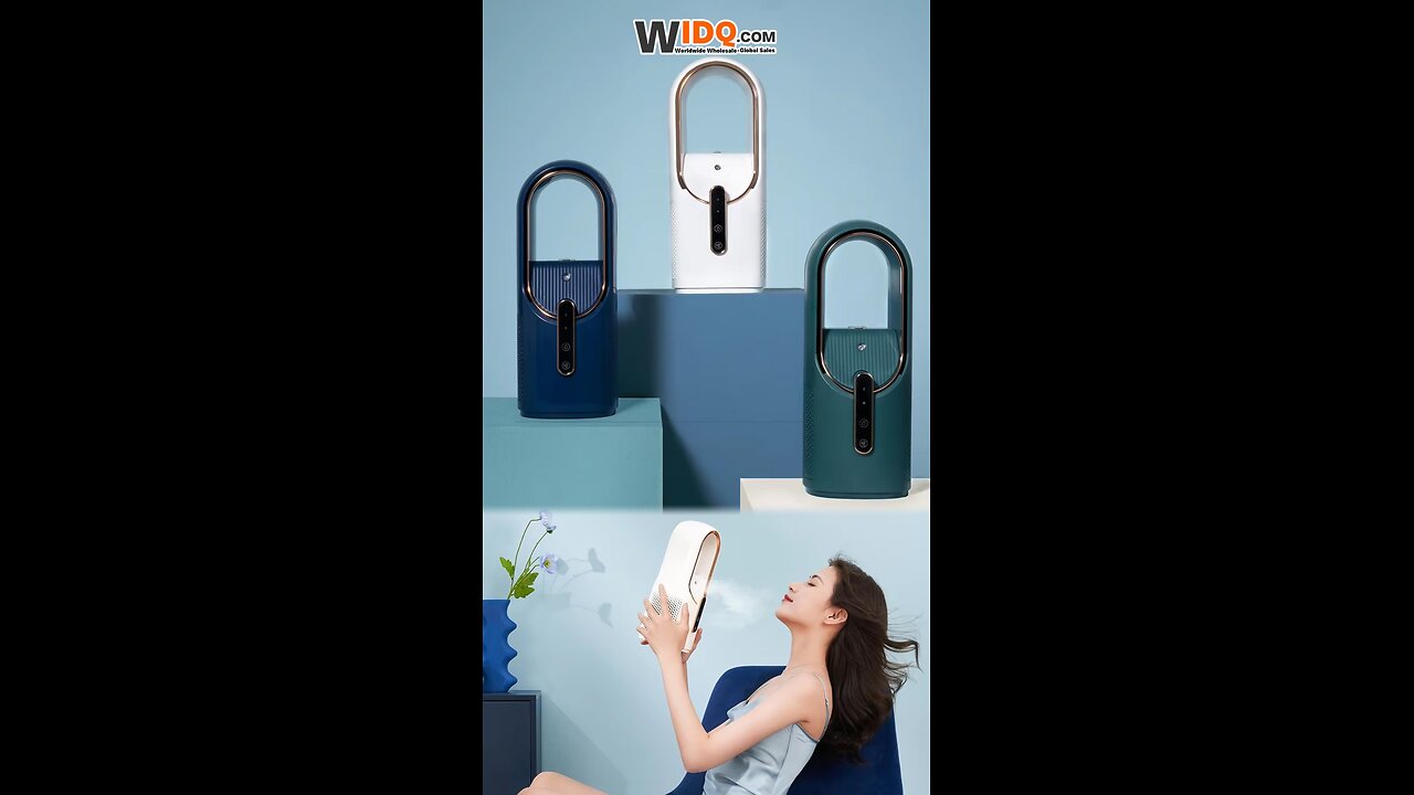 🎐 Stay Cool Anywhere with This 2-in-1 Bladeless Fan + Humidifier! 💨