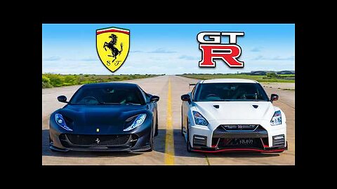 Ferrari V12 vs NISMO V6 DRAG RACE