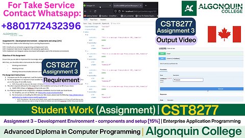 Client Work (Assignment)|CST8277 Full Stack Enterprise App – Spring Boot + OAuth |Algonquin College