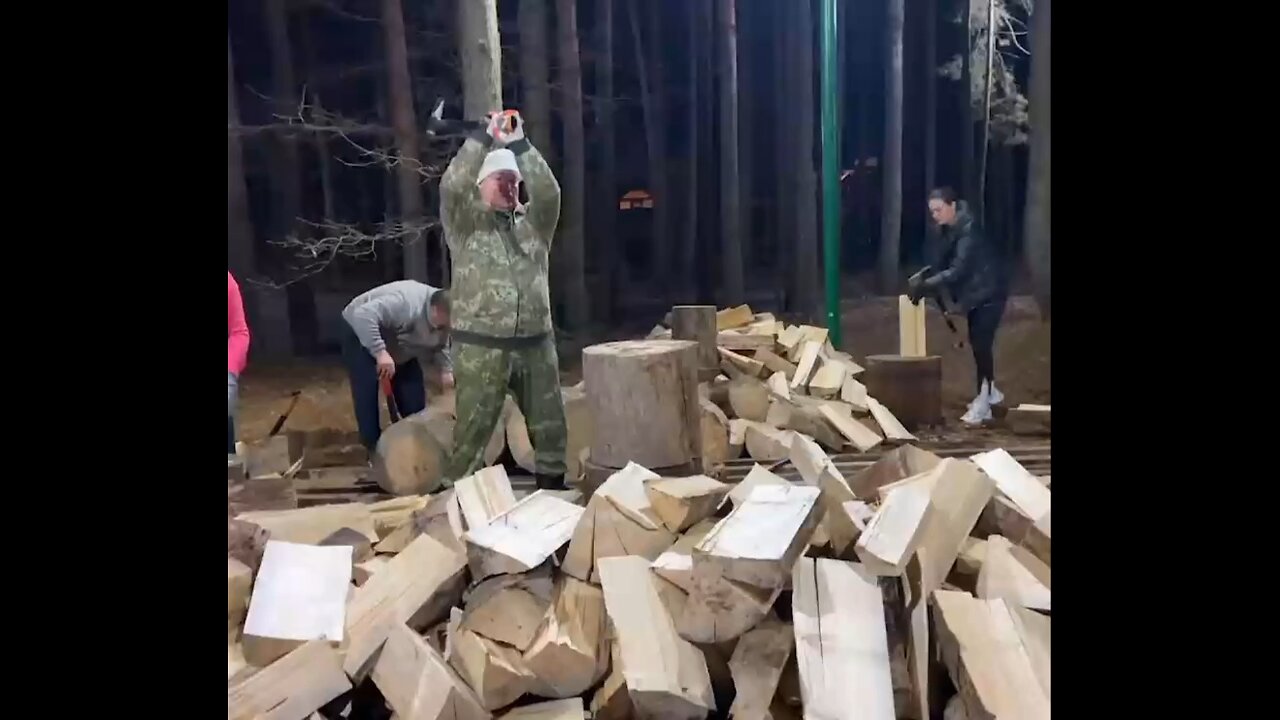 🇧🇾Lukashenko gave a master class on chopping logs