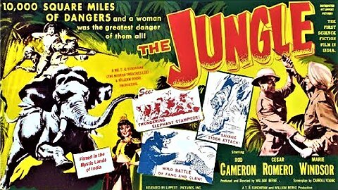 THE JUNGLE 1952 Exotic Adventure with Prehistoric Beasts Rampaging in a Jungle FULL MOVIE in HD