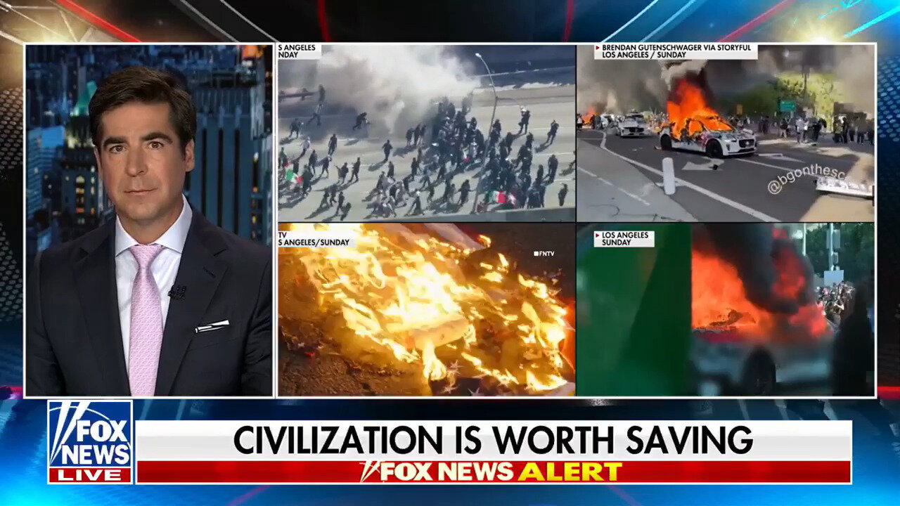 Jesse Watters: Anarchists Are Waving Mexican Flags Around LA