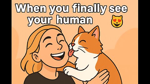 Cat Overloaded with Love Kisses His Human