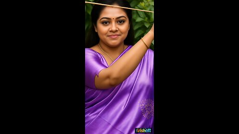beautiful Woman in purple saree