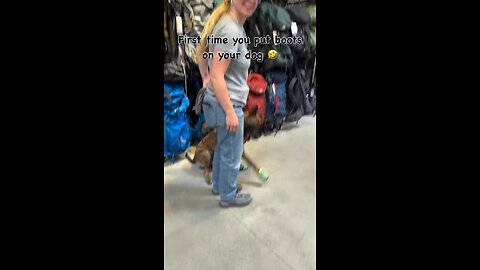 Freya trying out her new boots
