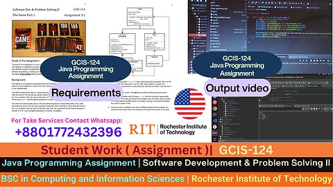 Student Work (Assignment) |GCIS-124 Software Development & Problem Solving II Java Project | RIT