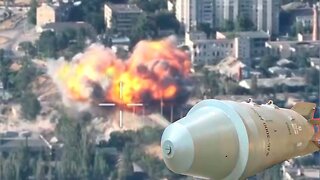 Su-34 Drops FAB-3000 on Ukrainian Bridge in Kherson
