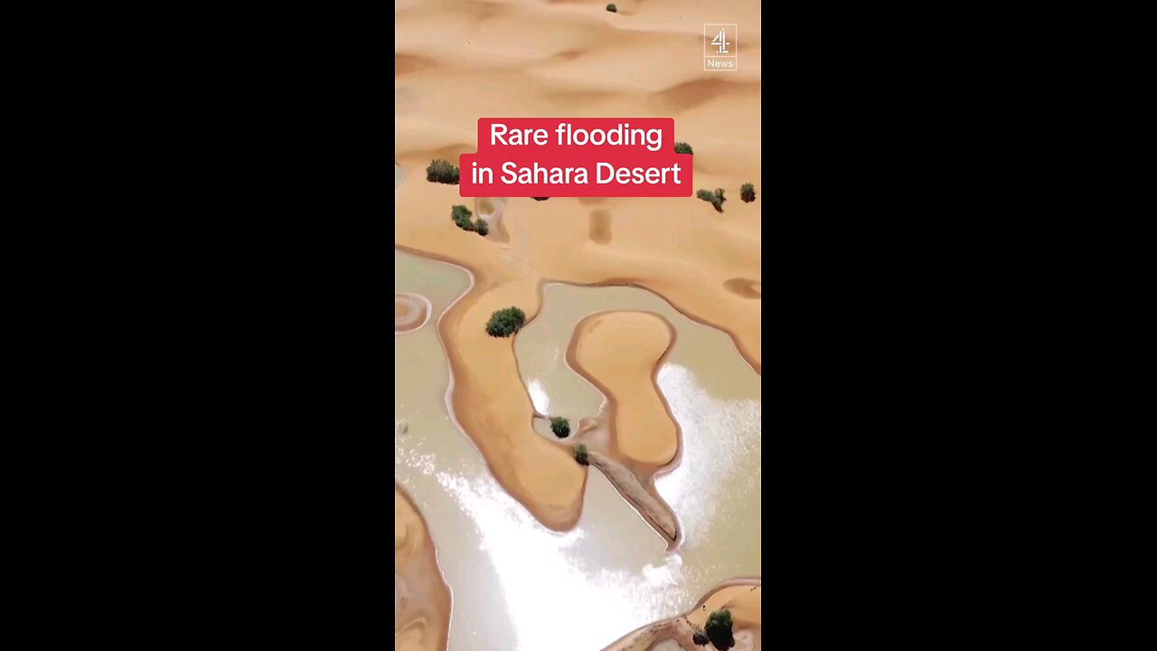 Rare flooding in Sahara Desert #news