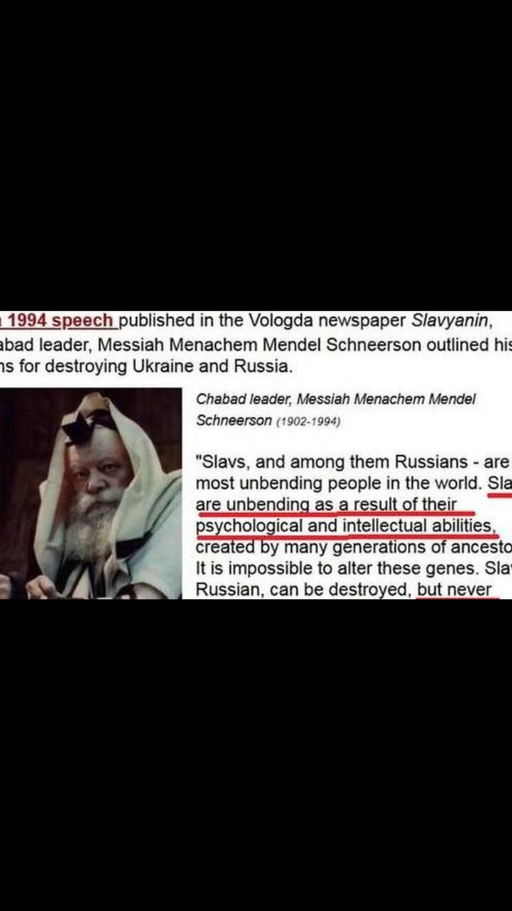 THE JEWISH/CHABAD PLAN TO DESTROY RUSSIA AND UKRAINE