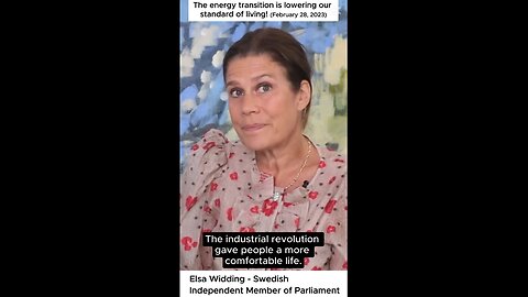 Elsa Widding - The energy transition is lowering our standard of living!