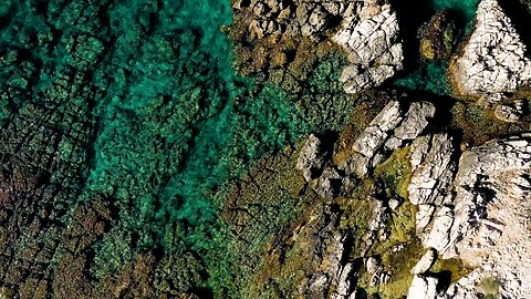 Drone Footage of Ocean Water
