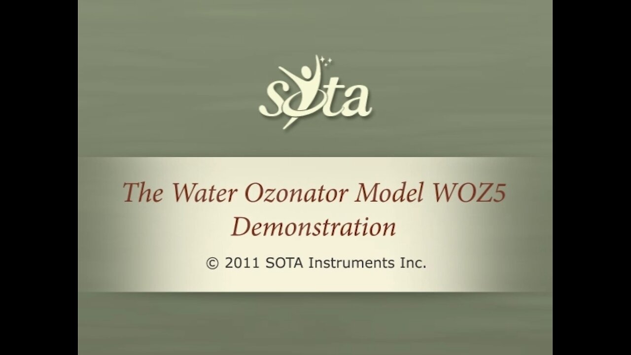 SOTA Water Ozonator - Model WOZ5 - Push Button